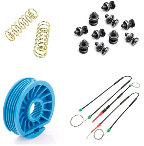 LST Fensterheber Reparatursatz Seilzug Rolle Clips vorne links oder rechts kompatibel mit Ford Focus II Cabrio Coupe 2006-2010