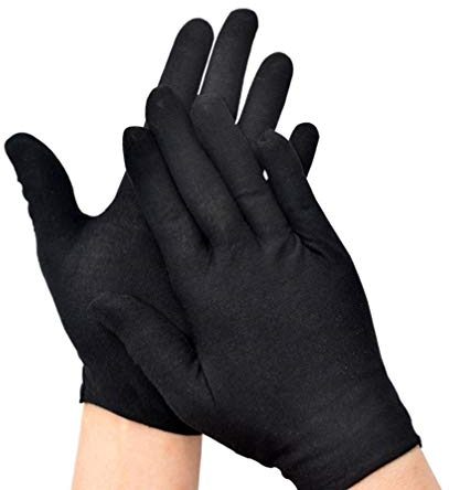 Milisten Schwarze Baumwollhandschuhe 12 Paare Arbeitshandschuhe Aus Verdickter Baumwolle Für Gartenarbeit Mechanik Und Alltagsschutz