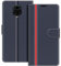COODIO Custodia in Pelle per Xiaomi Redmi Note 9 PRO, Cover a Libro Magnetica Portafoglio per Xiaomi Redmi Note 9 PRO, Blu/Rosso
