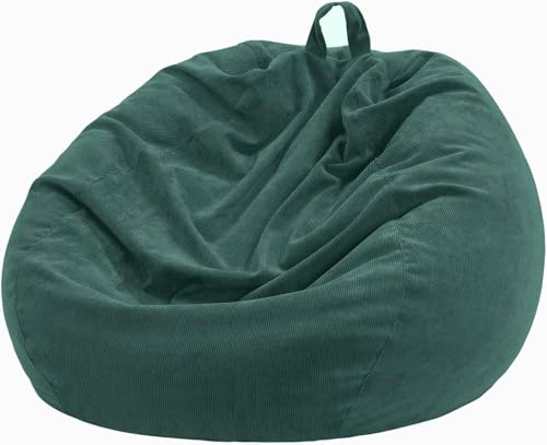 Nobildonna Bean Bag Chair Cover (No Filler) for Kids Beanbag Stuffed Animal Storage Without Filling Plush Toys Holder and Organizer Soft Premium Corduroy 200L
