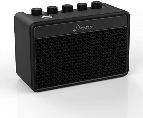Donner 5W Amplificatore Chitarra Elettrica, Mini Amplificatore Chitarra Ricaricabile, Portatile Amp Chitarra con Suono Britannico Retrò, Suono Pulito, Overdrive Caldo, Distorsione Selvaggia (DA-10)