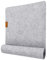 Tischläufer aus Filz - Tisch Filzläufer 100x30cm - Skandinavischer Tischband Deko - Filz Tischdecke mit Lederetiketten Geeignet für Küche, Drinnen und Draußen (Hellgrau)