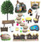 KKSTY Fairy Garden Accessories, Fairies Welcome Garden Kit, 32pcs Miniature Fairy Garden Ornament for Christmas Decoration Fairy Garden Potted Plant Desk Decor