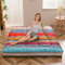 MAXYOYO Böhmische Retro Futon Matratze - Vintage Blumenmuster japanische Bodenmatratze - rollbar verdicken Gästebett, Schlafbett, tragbare Campingbett, Tatami Matte (Dick-Bohemian A, 90 x 190 cm)