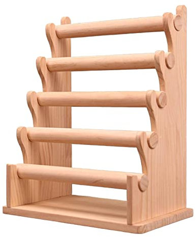 LOVIVER Porte-bracelet en bois collier cintre montre-bracelet support détachable durable bandeau bandeau organisation montre présentoir pour vitrine, 5 couches