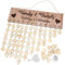 Gadpiparty Vintage Familiengeburtstagserinnerungs-Kalendertafel Dekorativer DIY-Holzkalender Wandbehang Geburtstagserinnerungstafel mit 100 Holzanhängern 1 Haken (16 X 5)