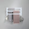 Porte-Serviettes Mural HONPHIER Porte Serviette Salle de Bain étagère Serviette avec Crochets Porte-Serviettes Aluminium étagère Serviette pour Cuisine, Salle de Bains, Hôtel (Blanc, 40CM)