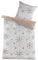 BaSaTex Plüsch Winter Bettwäsche Set Flausch Bettgarnitur Laserdruck Schneeflocke Cashmere Touch | 135x200 cm + 80x80 cm | Farbe Natur Beige