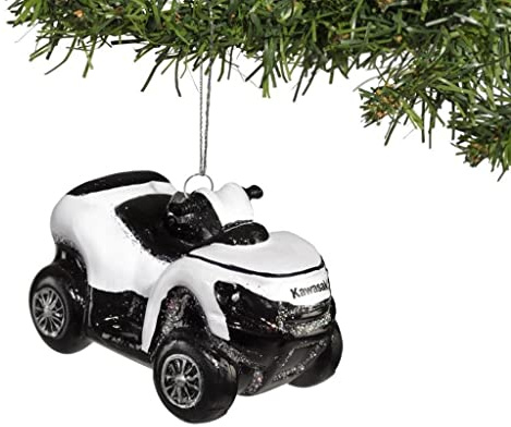 Kawasaki Weihnachstkugel ATV Quad Anhänger Baumschmuck