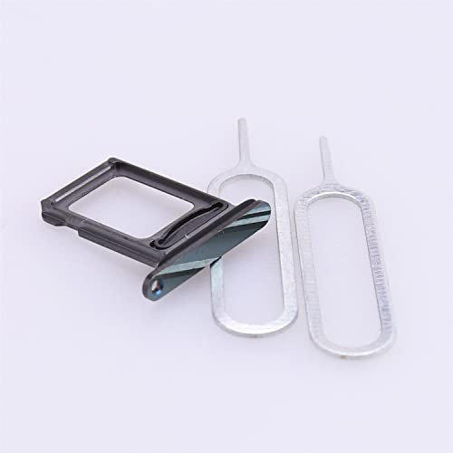 Für iPhone 13/13 Pro Max SIM Kartenfach Slot Halter Ersatz, (Dual Card Version) mit wasserdichtem Gummidichtungsring + SIM-Kartenfach offener Auswurfstift Alpingrün