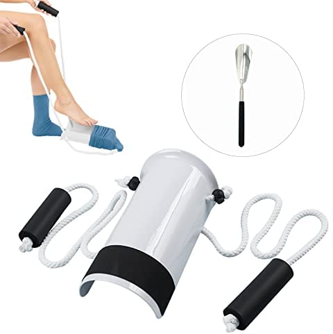 SUPERFA Sock Aids for Putting Socks On and Off, Sock Helper Puller Aid and Shoe Horn Set, Easy Pull Sock Aid for Elderly, Pregnant and Disabled