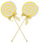 COLLBATH 2Stücke Große Lollipop Dekorationen Simulation Lollipop Requisiten für Partys und Festivals Fake Food Accessoires mit Lollipop Ständer Süße Verzierungen für Kindergeburtstage und Feiern