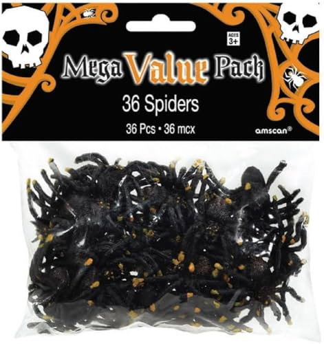 amscan 36 Spinnen Plastik 5 x 4 cm
