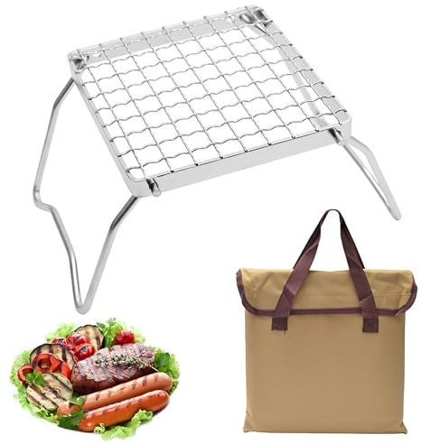 Griglie Pieghevole, Griglia Portatile Da Campeggio, Piccolo Bbq Pieghevole Portatile, Barbecue Portatile A Carbone, Con Borsa Tote, Per Campeggio, Barbecue, Escursionismo, Picnic, 25.5 ×15 ×12.5cm