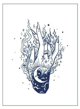 5 Stück semi-permanente temporäre Tattoo-Aufkleber mit Kräutersaft Geisha-Blume Arm Schlüsselbein nicht reflektierend