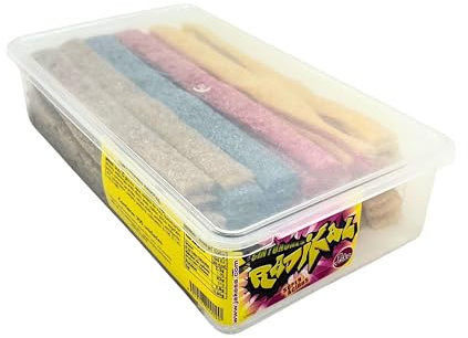LENGUAS RADIKAL SUPER ÁCIDAS - Estuche 200 golosinas 1.7kg Jake - Para fiestas, chuches cumpleaños, navidad, regalo, caramelos, piñata cumpleaños infantil, gominolas, regaliz de sabores. Chucherías.