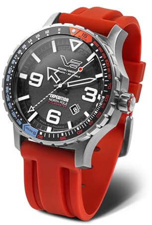 Vostok Europe Herrenuhr Automatik Polar Legend Rot/Schwarz YN55-597A729