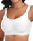 Nahtloser BH Damen Ohne Bügel Glatt Komfort Vollschalen Gepolstert Bustier Weicher BH Bequemer T-Shirt Soft BH Bra Bralette (Weiß, M)