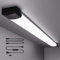 ANTENLICHT LED Feuchtraumleuchte 150CM mit Stecker Plug und Play oder Kabelgebunden, Einfache Reihenschaltung Werkstattlampe mit 45W 5000k Kaltlweiß 5000Lumen, Wasserfest für Keller Garage, Schwarz