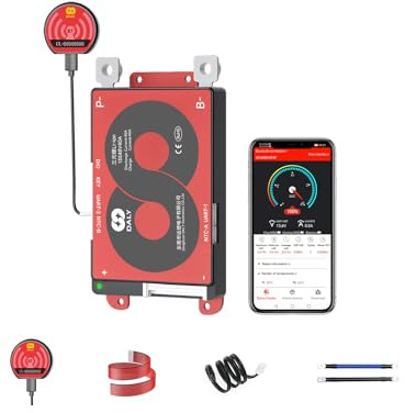 DALY Smart BMS mit Bluetooth-Modul Li-Ion 3S-20S 12V-72V 40A-500A Batterieschutzplatine für Li-Ion-Akkupack (Li-ion 13S 48V 40A+BT-Modul)