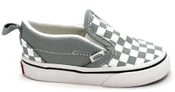 VANS SLIP-ON V D0TEPO1 color theory checkerboard azzurro scacchi bambino sneakers slip on elastico 24