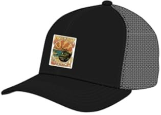 Rip Curl Herren Icons Trucker Hat, Mesh Back Cap Snapback for Men, Adjustable Baseballkappe, Schwarz, individuelle Kurve, Einheitsgröße