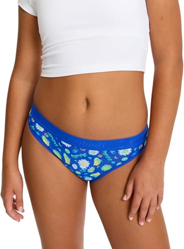Modibodi Period Pants for Teenage Girls - SmileyWorld Bikini Style 30ML Moderate Absorbency Period Protection Cotton Knickers for Teens