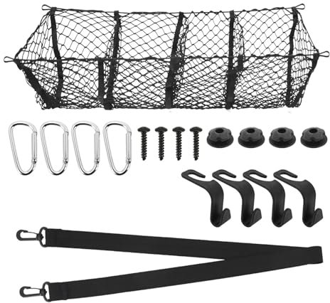 HASGTFM 4-Taschen-Ladungsnetz, Kofferraum-Gepäckaufbewahrungs-Organizer, Netz, passend for Dodge, passend for Ram, passend for Pickup 1500 2500 3500 4500 5500 SRT-10 4x4(1pc net)
