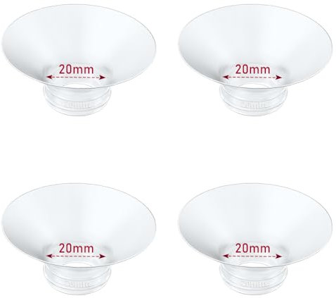 4pcs Flange Insert 20mm Compatible with Compatible with Momcozy M9/M6/M5/S12 Pro/V1 Pro/V2 Pro,for Spectra/Medela/MomMed/eufy/Lansinoh/Elvie Breast Pump,Replace for Momcozy Parts