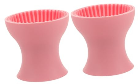 2 Stück Make Up Pinselreiniger aus Silikon, Rosa, Tragbar