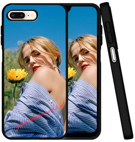 TIANDIMY Personalisierte Handyhülle für iPhone 4s,Black Silikon Hülle mit Individuelle Text Bildern Case,TPU Stoßfest Cover Personalisiert Schutzhülle -TU1