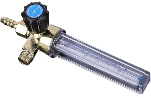 HEATSHAKING Alloy Druckminderer mit Durchflussmesser für Argon und Transparent Langlebig Klar Ablesbare Skala für Professionelle Schweißgeräte und Kegerator systeme