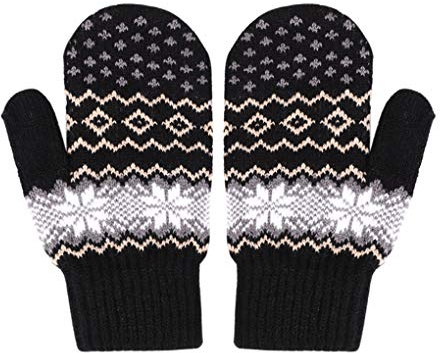 YJZQ Women Winter Super Soft Knitted Gloves Mittens Thicken Warm Wool Windproof Cold-proof Gloves Knitted Fleece Lined Gloves Christmas Birthday Gifts