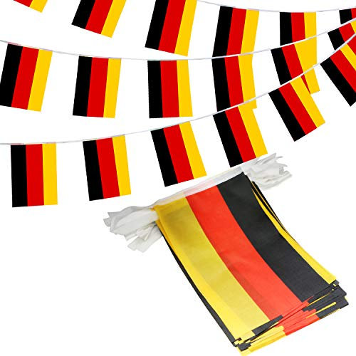 Anley Bundesrepublik Deutschland Wimpelbanner, Patriotische Ereignisse 3. Oktober Deutsche Einheit Tag Dekoration Sportbarren - 33 Fuß 38 Flaggen