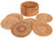 VOSAREA 6pcs Rund Getränkeuntersetzer Holz Bambus Glasuntersetzer Handgefertigt Geflochtene Untersetzer
