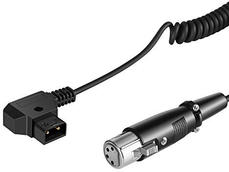 Hollyland Splitter D-TAP auf 4 Pin XLR Kabel DC Power Anschlusskabel Kompatibel mit Mars T1000 Wireless-Videoübertragungssystem/Syscom 1000T (1 Stück)