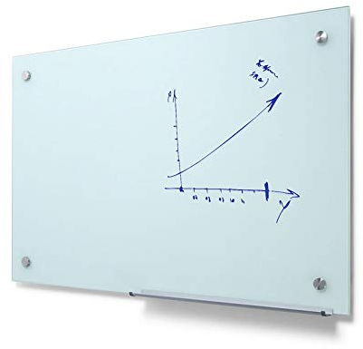 SCRITTO ® Pizarra blanca de cristal – Escritable magnética (90 x 120 cm)
