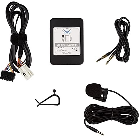 Bluetooth Adapter 1701 mit Freisprecheinrichtung | Musik im Auto | für Autoradios von VW Audi Skoda Seat | mit Funktion Handy Laden