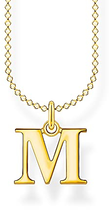 THOMAS SABO Halskette Buchstabe M vergoldetes Silber KE2022-413-39