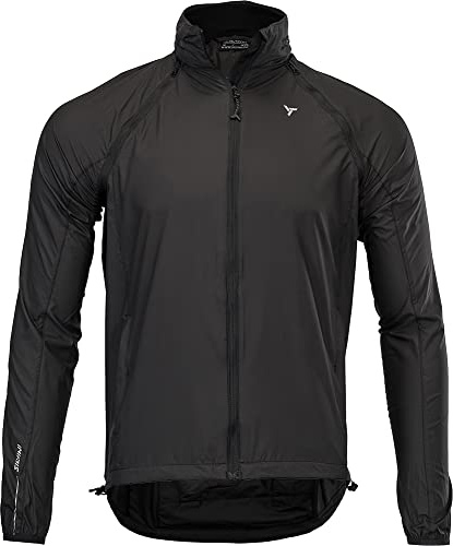 SILVINI Herren Fahrradjacke VETTA Sommer Windjacke MTB Laufjacke Funktionsjacke Windjacke Schwarz L