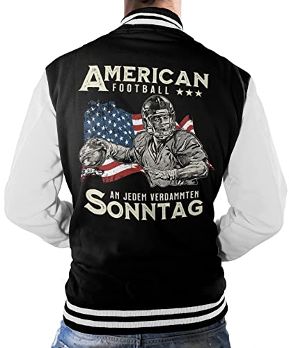 LOBO NEGRO Coole College American Football Baseball Jacke - An jedem verdammten Sonntag XL