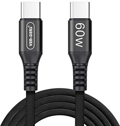 Galaxy S25 Edge/S25/S25 Plus/S25 Ultra/A16 5g/S24 FE/A55/S23 FE/A54/A34/A14/S24/S24 Plus/S24 Ultra/S23 Plus Ultra Charger Cable USB C to USB C Cable 60W (1.5M) Type C PD Fast Charger Cable (BLACK)