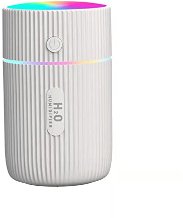 Mini-Ultraschall-Luftbefeuchter, USB-Diffusor für ätherische Öle, Autoreiniger, Aroma-Anionen-Nebelhersteller mit LED-Nachtlicht für Zuhause, Büro, Babyzimmer, Auto (Weiß)