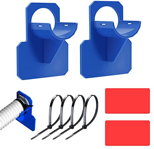 Schlauchhalter Pool, 2X 30mm - 37mm Pool Schlauchhalter Knickschutz aus Kunststoff für Intex und Bestway (Blau)