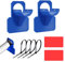 Schlauchhalter Pool, 2X 30mm - 37mm Pool Schlauchhalter Knickschutz aus Kunststoff für Intex und Bestway (Blau)