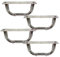 Lot de 4 pieds de meubles en acier inoxydable en forme de U - Pieds de canapé de 11 cm de hauteur - Rehausseurs de meubles de rechange pour canapé, table, bureau, lit, armoires