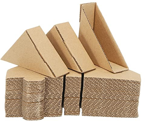 sourcing map Verstellbarer Karton-Eckenschutz, Kantenschutz aus Karton, 7 x 7 x 2,5 cm, für Kunst, Verpackung, Versandbedarf, 60 Stück
