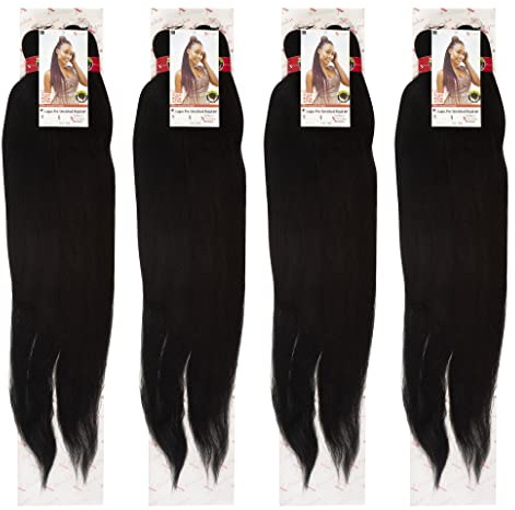NEW 60 INCH PRE-PULLED XPRESSION, Colour 1 (Jet Black) LAGOS BRAID PRE-PULLED, PRE-STRECHED Hair Extension, 60” 2 In A Pack, (Colour 1; Jet Black), Heat Resistant, Tangle Free
