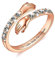 Ring Zirkonia Rosegold, Verlobungsringe Verstellbar 925 Sterling Silber Damenring Offen Zu Meinem Arm Hände Umarmungsring -Ich Liebe Dich Für Immer