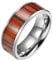 ANAZOZ Eheringe Edelstahl, Personalisierter Ring Männer Verlobungsring größe 62 Bandring Holz Breit 8mm